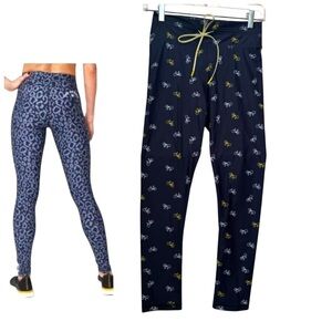 The Upside Revolve NEW Bicycle Print Pull On Drawcord High Waist Leggings Pant 6